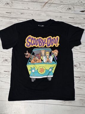Scooby-Doo! Black Graphic Tee with Mystery Machine Print